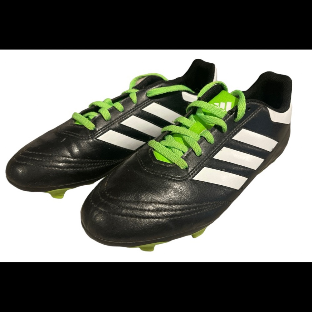 White, black and neon green laces